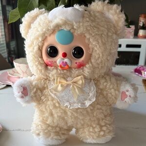 Baby three  Plush Bear Doll with Bow